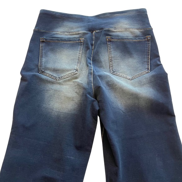 KYAL Wide Leg Comfy Dark Wash Elastic Waist Stretch Denim Jeans NWT Size XL - Picture 8 of 8